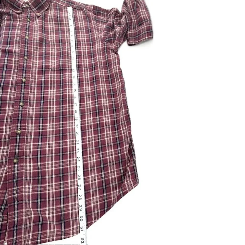 LL Bean Mens Purple Flannel Shirt XLT - Picture 7 of 9